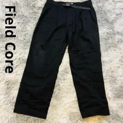 【最安値】　Field Core ブラック ワイドパンツ　Lサイズ　ベルト付き