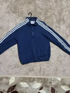 adidas ハーフジップ トラックジャケット ネイビー