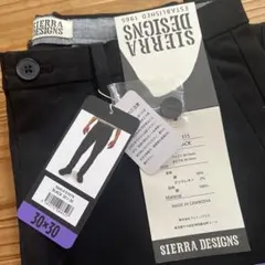 新品　メンズ　SIERRA DESIGNS ブラック チノパン 30×30