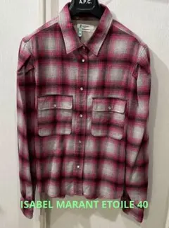 Isabel marant wool check shirts size 40のサムネイル