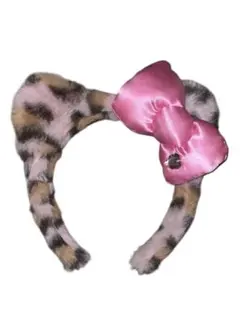 ユニバ ヒョウ柄キティちゃん カチューシャ