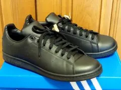 ◆ アディダス スタンスミス 本革 オール ブラック JP 27 cm