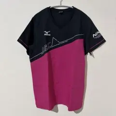 【半袖ピステシャツ】MIZUNONEXT半袖ピステシャツ ブラック ピンク XLのサムネイル