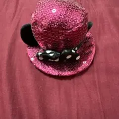 ミニーマウス風スパンコールキャップ