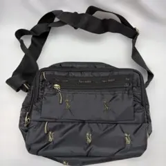 猫刺繍ナイロンショルダーバッグ