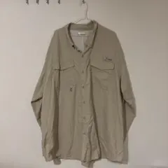 【値下げ中！】Columbia PFG 長袖シャツ ベージュ 4XTのサムネイル