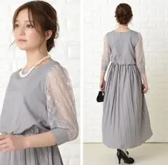 新品 レースレディース LACE LADIES ワンピース 大きめ ３Ｌドレス