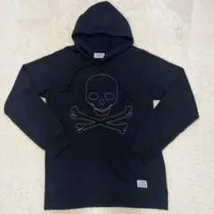 STOOGE スカル刺繍 パーカー 黒