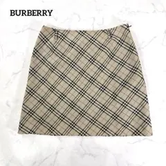 バーバリーブルーレーベル ノバチェック 台形 ミニスカート Y2K ベージュ