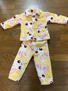うさぎ柄 フリースパジャマ 100cm 110cm 120cm