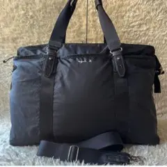 agnesb アニエスベー 2way ボストンバッグ ロゴ刺繍　ナイロン 大容量