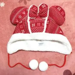 ディズニー ファンキャップ ミニー ノルディック柄 ボア ポンポン付き