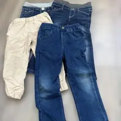 子供　100センチ　デニム、チノパン　4枚セット