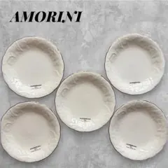 【AMORINI】アモリーニ 白磁 花柄 15cmプレート 5枚 デザート皿のサムネイル
