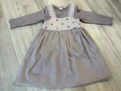 petit main さくらんぼ柄 チュールワンピース