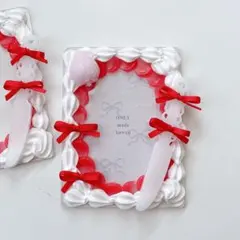 トレカケース　ホイップデコ　B8 硬化ケース　ケーキ　メイド　赤　レッド