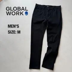 GLOBAL WORK メンズM 黒ストレッチパンツ