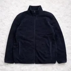 UNIQLO フリースジャケット XL ネイビー フルジップ メンズ