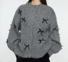MOUSSY RIBBON FANCY カーディガン