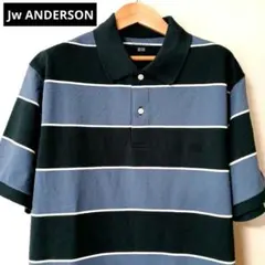 JWANDERSON UNIQLO ドライ鹿の子半袖ポロシャツ ボーダー　L