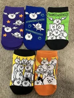 【みー様専用】にゃんこ大戦争 キッズ靴下 5足セット