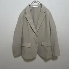 ユニクロ　ベージュ シングルボタン ブレザー　レディース　S
