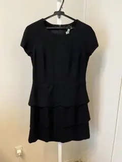 JILL STUART ブラック フリル半袖ワンピース サイズ2