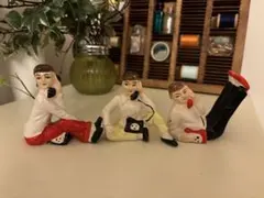 ヴィンテージ陶器置き物3体セット