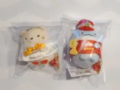 すみっコぐらし てのりぬいぐるみ 2022クリスマス ねこ＆とかげ 2点セット