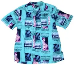 【現在完売品】LEFLAH アロハシャツ XXL ターコイズのサムネイル