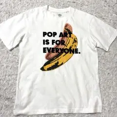 UNIQLOユニクロUT アンディーウォーホル　バナナ　Tシャツ　白　ロゴ　S