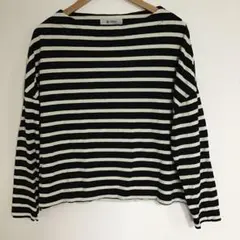 nano universe ストライプ 長袖Tシャツ