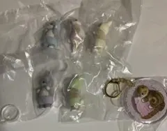 mofusand フロッキーフィギュア ガチャコンプセット オマケアクキー付