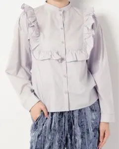 【新品】merry jenny/バイカラーメロウフリルブラウス