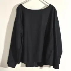 美品 ビアズリー シルク バックりぼん プルオーバー Aラインネイビーのサムネイル