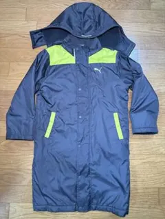 PUMA プーマ ベンチコート ロングコート 130 グレー 裏ボア