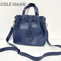 COLE HAAN GRANDSERIES シボ本革 2way ショルダーバッグ