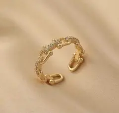 ティファニー ハードウェア モチーフ イエローゴールド 指輪 リング