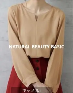 ナチュラルビューティーベーシック　オータムエアリーダブルクロスブラウス　ブラウス