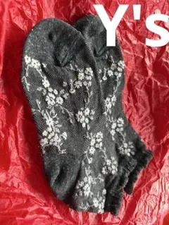 Y'sソックス　(霜降りグレー)新品未使用フリーサイズ　春夏用
