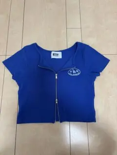 spiral girl ジッパー付きショート丈Tシャツのサムネイル