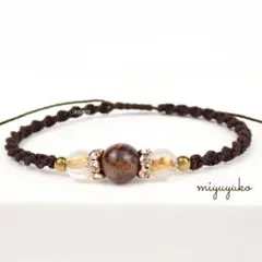 嵐の石ピーターサイトꕤ︎︎マクラメブレスレット 天然石 匿名配送〈️199〉