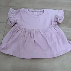 フリル袖 ピンク Tシャツ 100cm
