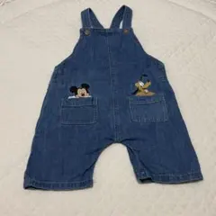 H&M ミッキープルート デニムオーバーオーサロペット12-18M 86cm