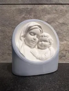 マリアと子供の陶器置物