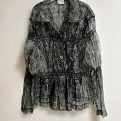 ISSEY MIYAKE イッセイミヤケ　プリーツシアーブラウス　Mのサムネイル