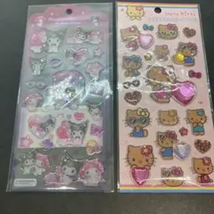 キラキララインストーンシール　日焼けキティーとマイメロ　クロミ