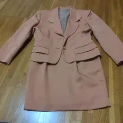 難あり オレンジ系 シングルボタン スーツ