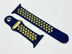 ☆アップルウォッチ スポーツバンド ネイビー/イエロー M-L☆
