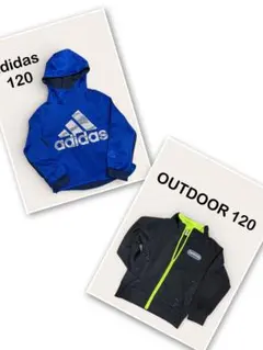 adidas フード付き、outdoorジャージ 120 セット